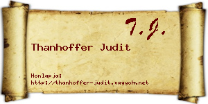 Thanhoffer Judit névjegykártya